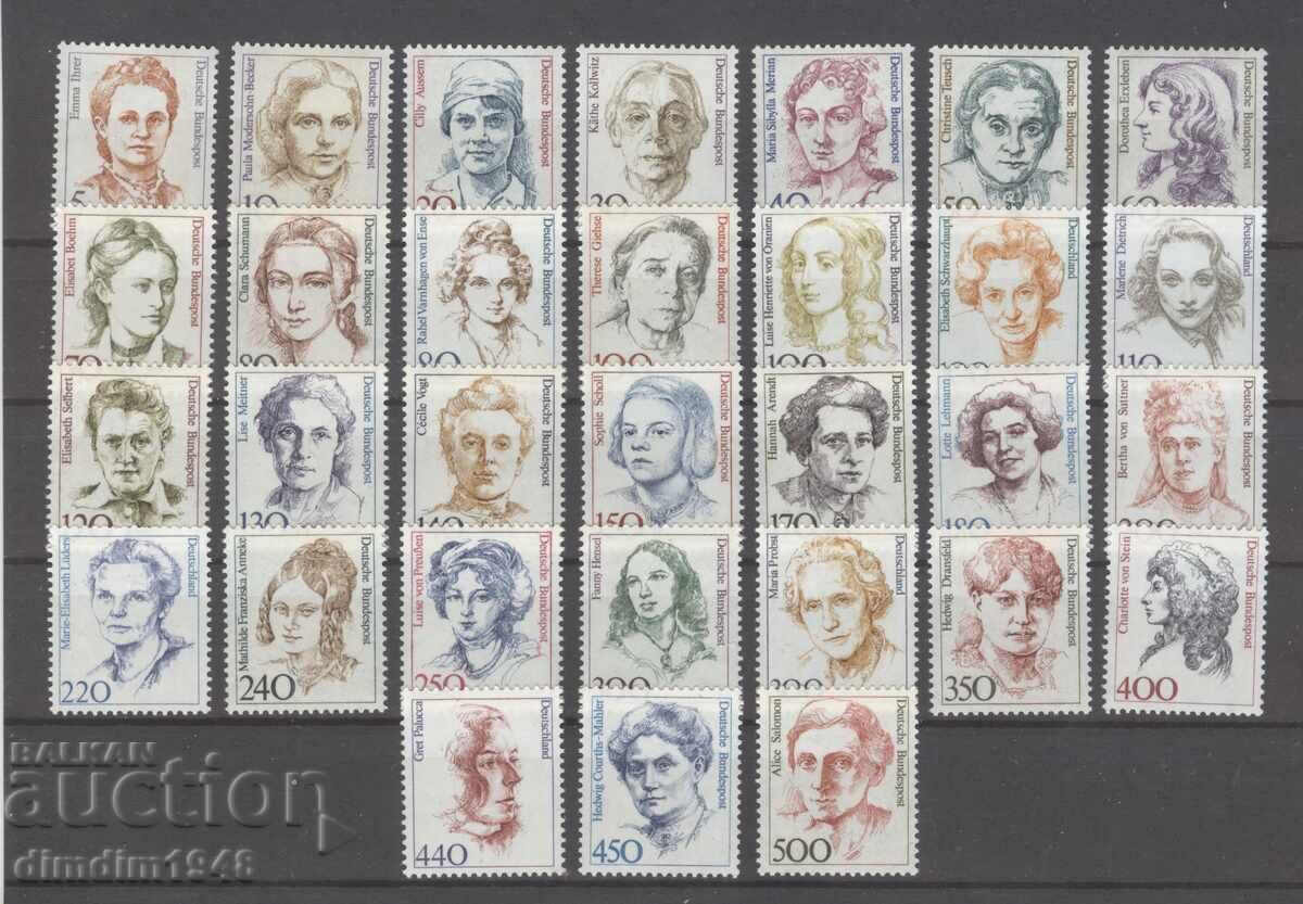 Германия - Редовни,известни жени, пълен комплект,чисти
