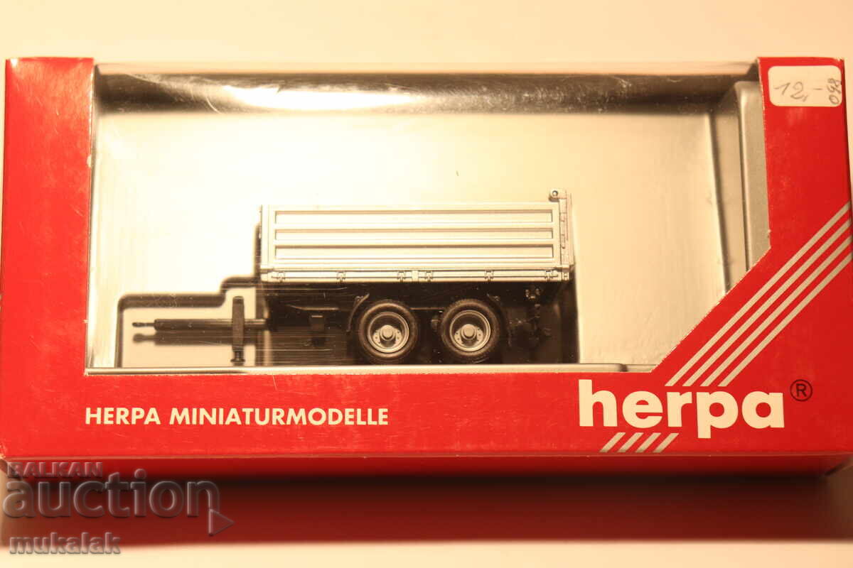 Licitație HERPA H0 1/87 REMORCĂ BASCULANTĂ GONDOLĂ CAMION MODEL