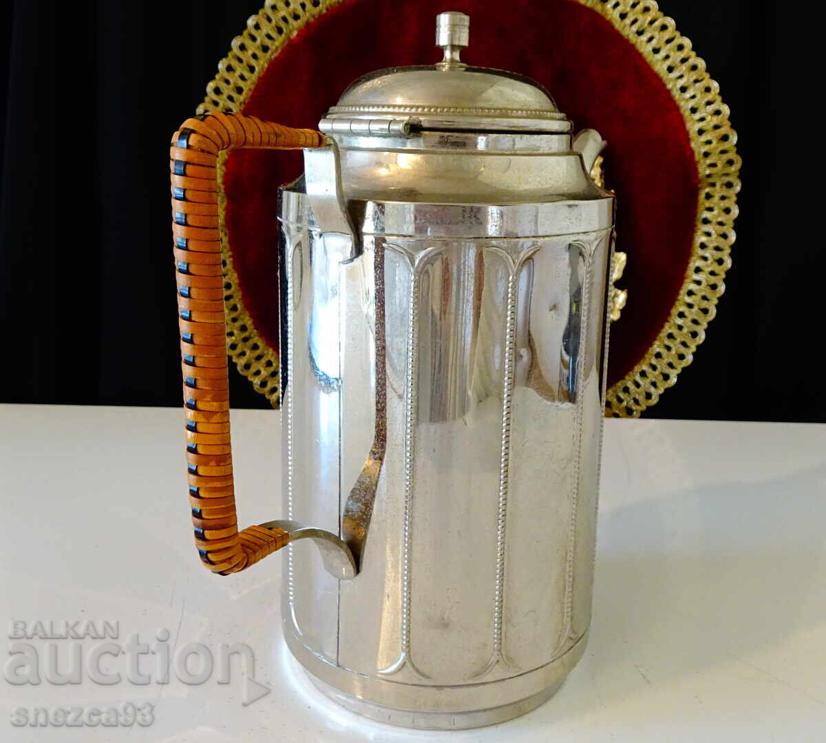 Silver-plated jug for rakia, wine, coffee, Art Deco with price 35.00 BGN | € 17.90 Silver-plated jug for rakia, wine, coffee, Art Deco with price 35.00 BGN | € 17.90