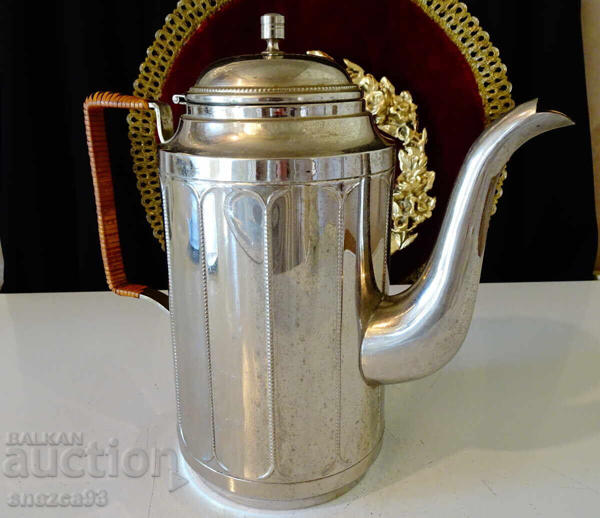 Silver-plated jug for rakia, wine, coffee, Art Deco Silver-plated jug for rakia, wine, coffee, Art Deco