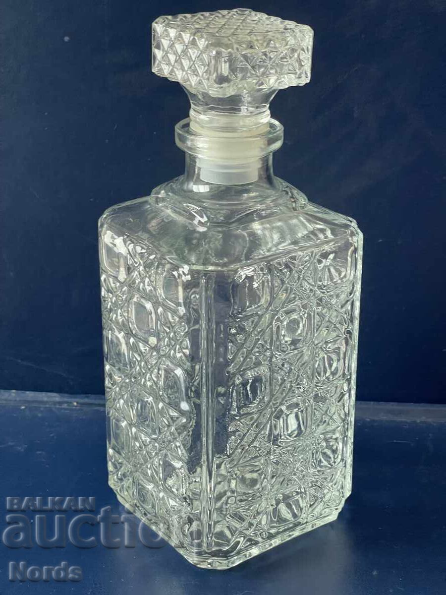 Glass whiskey decanter with price 2.86 BGN | € 1.46
