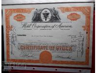 USA - 1957 stock of "Hotel Corporation of America"