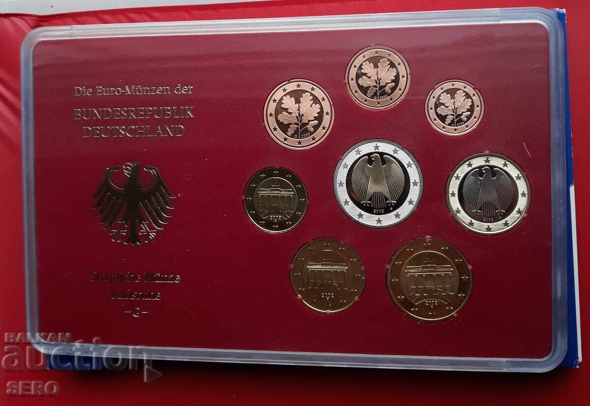 Auction Germany SET 2002 G-Karlsruhe of 8 coins Auction Germany SET 2002 G-Karlsruhe of 8 coins