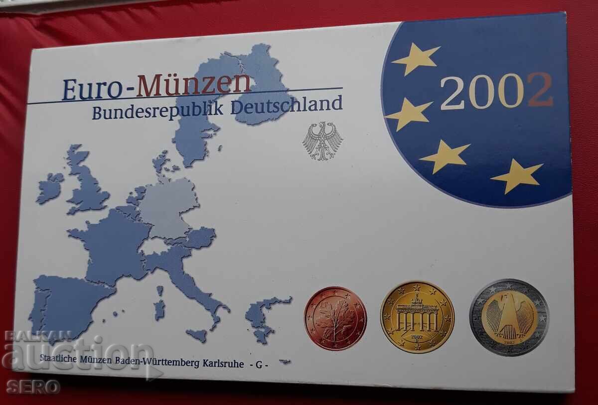 Germany SET 2002 G-Karlsruhe of 8 coins Germany SET 2002 G-Karlsruhe of 8 coins