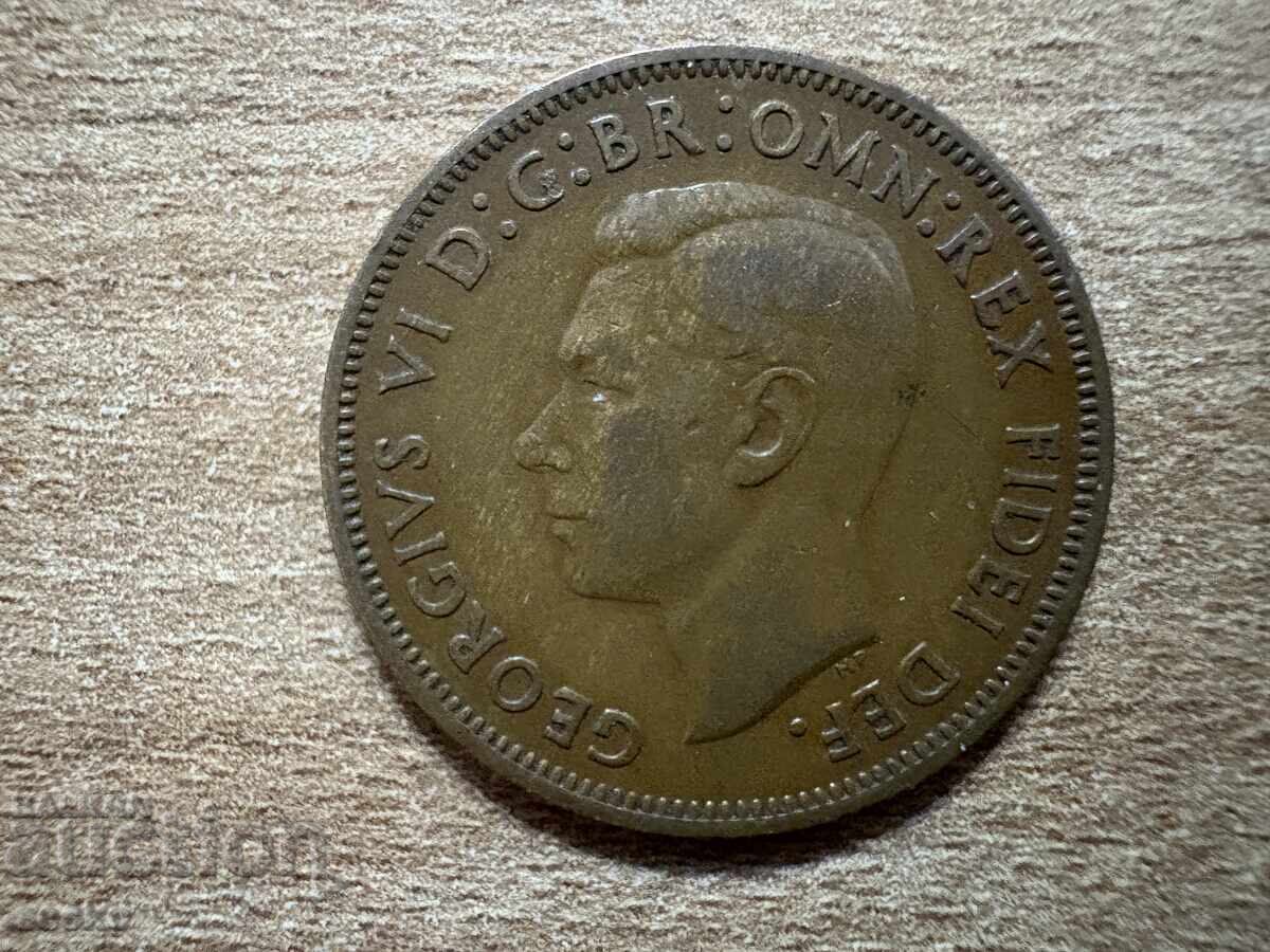 Marea Britanie - 1/2 penny (1949) cu preț 1.00 BGN | € 0.51 Marea Britanie - 1/2 penny (1949) cu preț 1.00 BGN | € 0.51