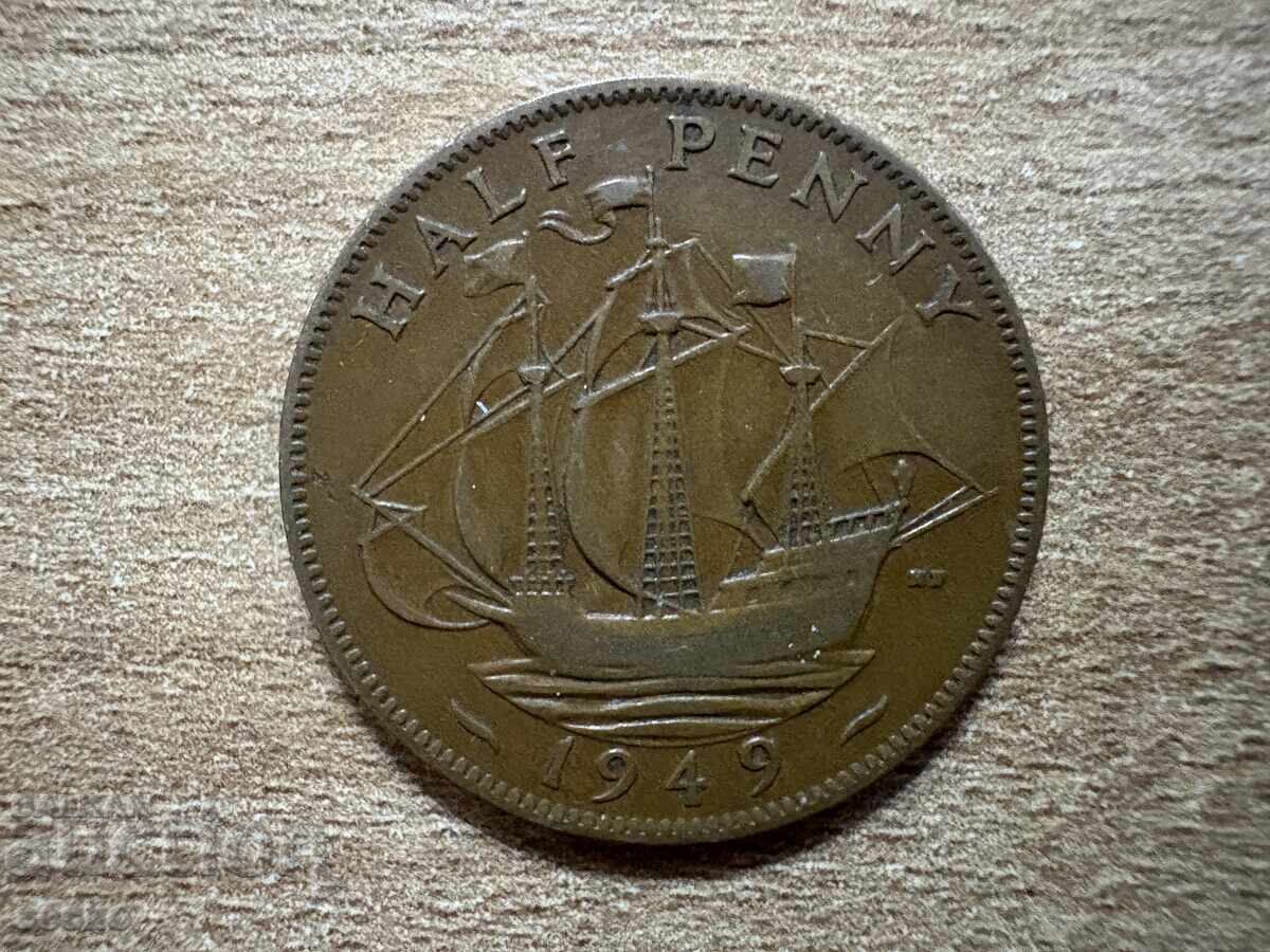 Marea Britanie - 1/2 penny (1949) Marea Britanie - 1/2 penny (1949)