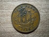 Marea Britanie - 1/2 penny (1962)