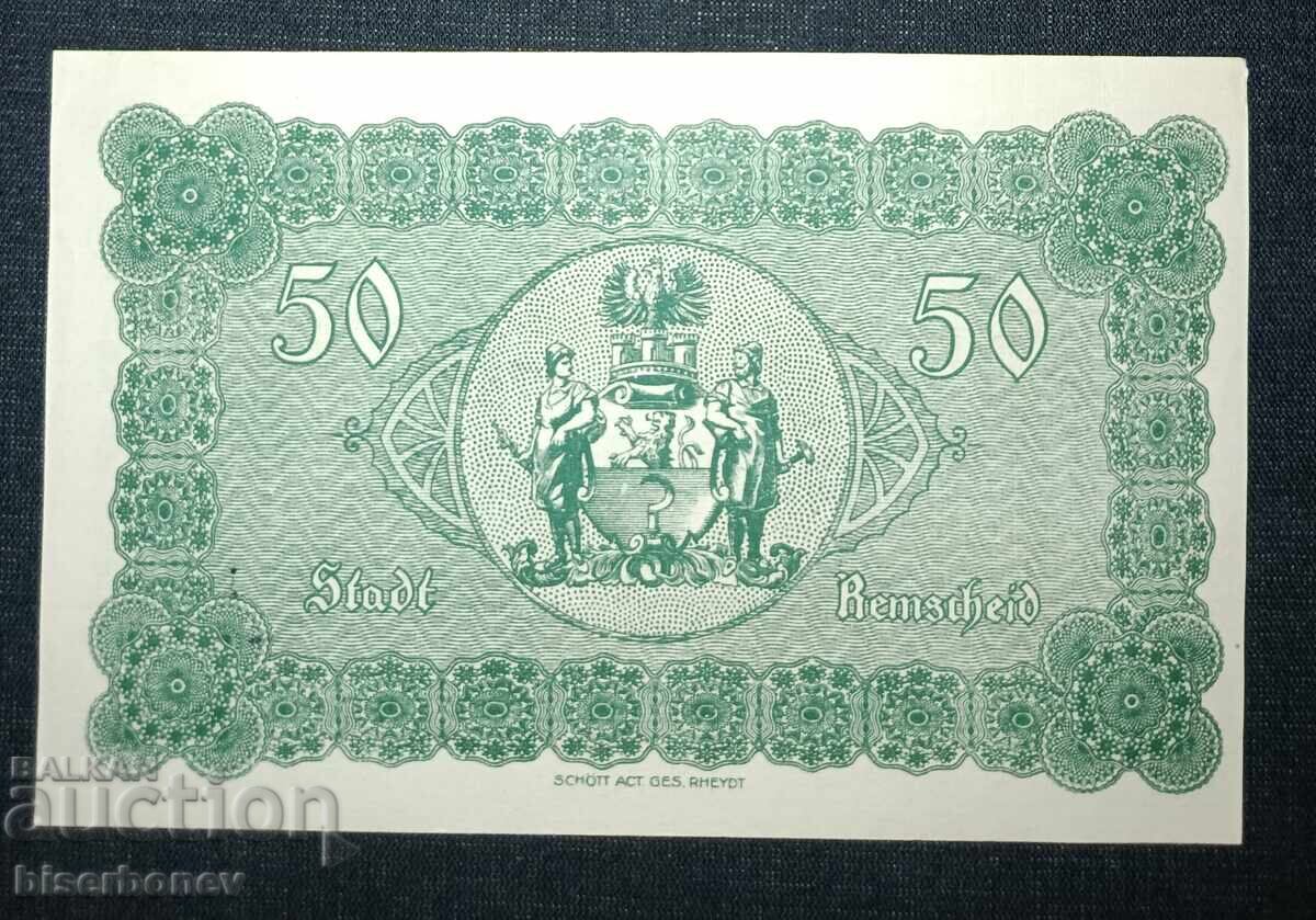 Γερμανία, Γερμανία, 50 μάρκα Ρέμσαϊντ, 1918, UNC με τιμή 11.00 BGN | € 5.62 Γερμανία, Γερμανία, 50 μάρκα Ρέμσαϊντ, 1918, UNC με τιμή 11.00 BGN | € 5.62