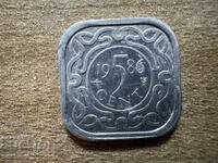 Суринам - 5 цента (1986)