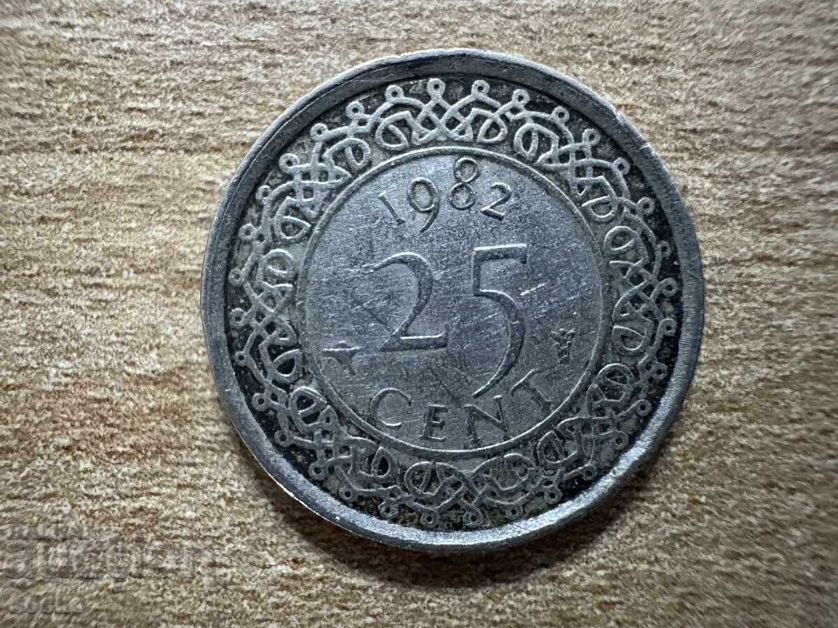 Суринам - 25 цента (1982) Суринам - 25 цента (1982)