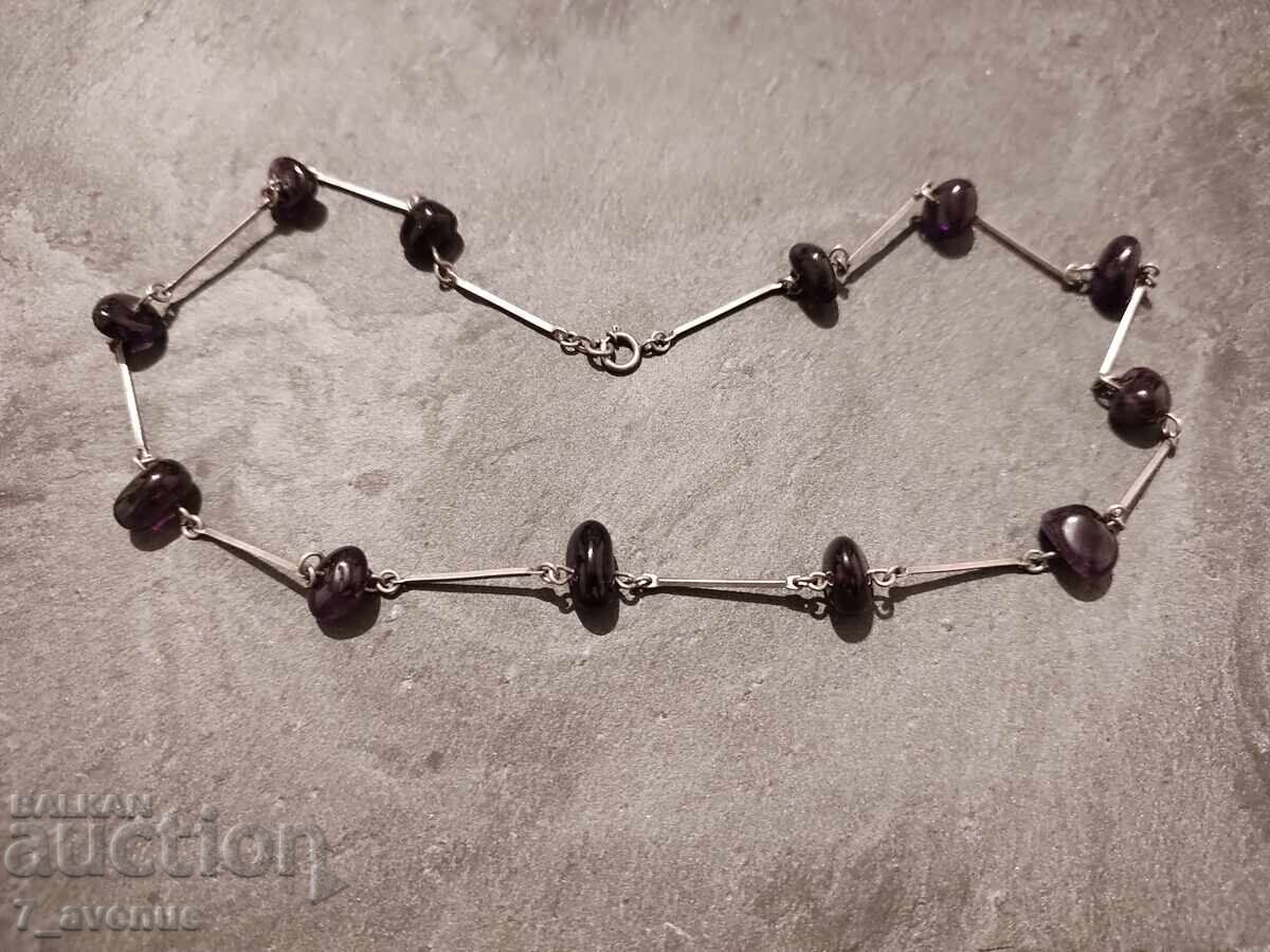 Κολιέ, κομψό αυθεντικό με σφραγίδα 835, Αμέθυστος 7.11.2025 - 6