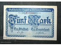 Γερμανία, Γερμανία, 5 μάρκα Γκέρα 1918, XF