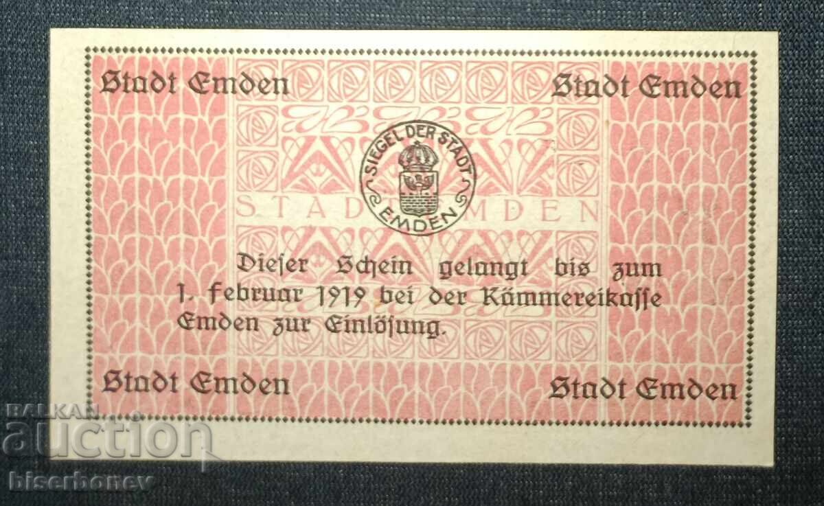 Germania, Germania, 10 mărci Emden, 1918, UNC cu preț 11.00 BGN | € 5.62