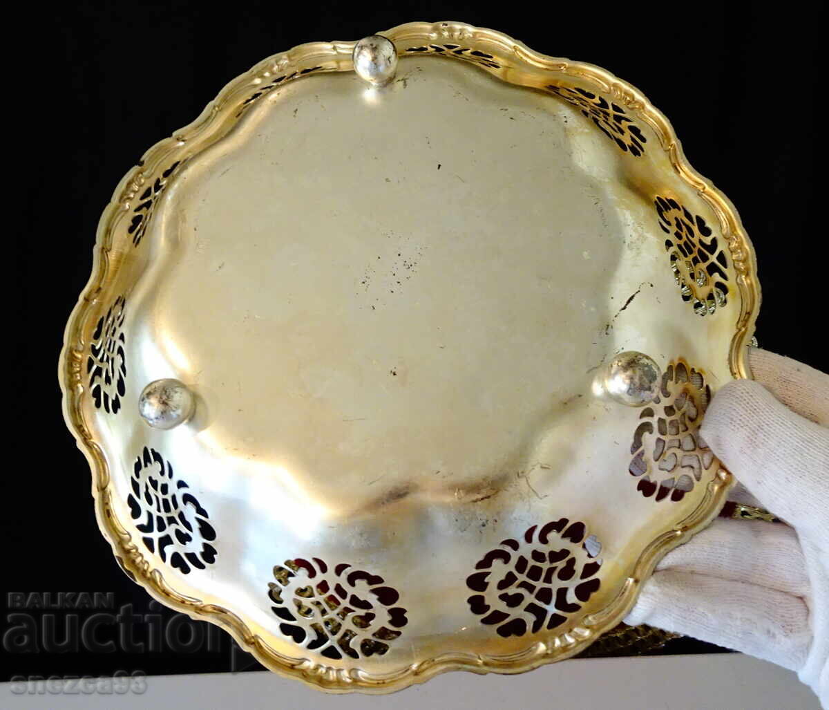 Silver-plated Quist fruit bowl, openwork, Baroque with price 14.00 BGN | € 7.16