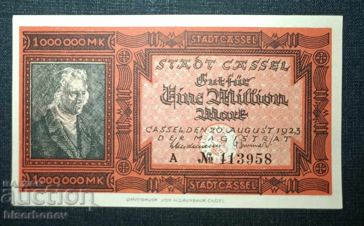 Germany, Germany, 1 Million Marks Kassel, 1923, UNC Germany, Germany, 1 Million Marks Kassel, 1923, UNC