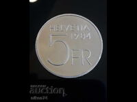 5 Swiss Francs, commemorative coin
