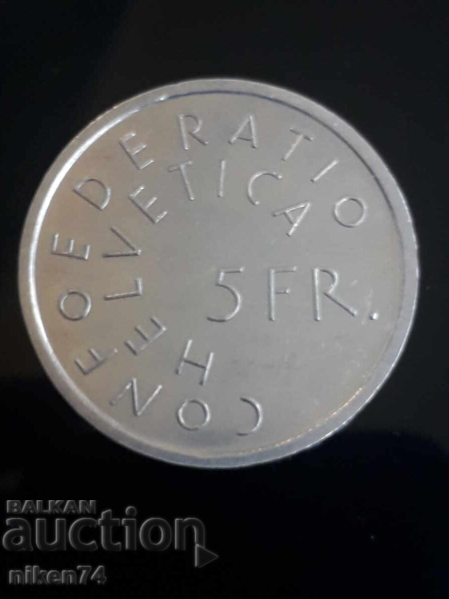 5 Swiss Francs, commemorative coin