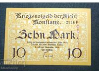 Germania, Germania, 10 mărci Konstanz, 1918, UNC