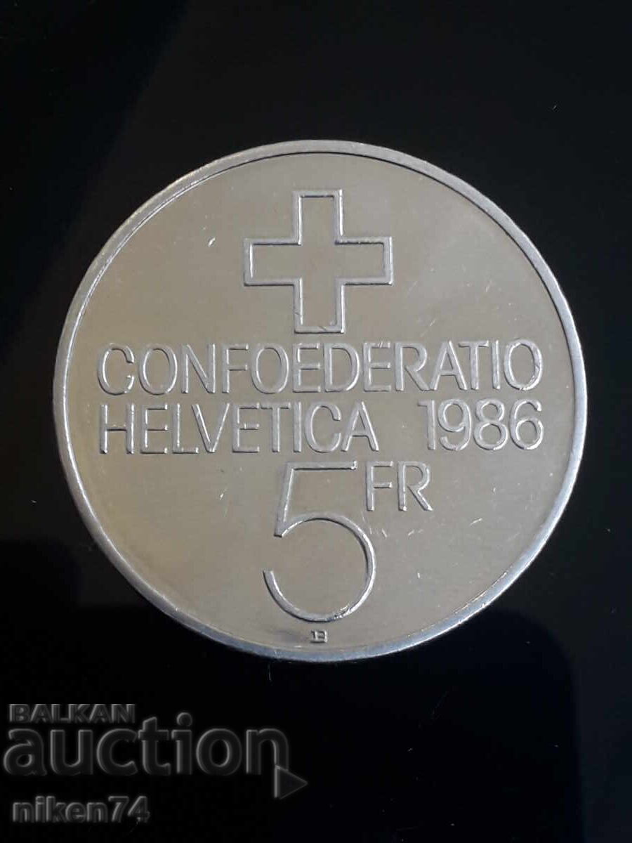 5 Swiss Francs, commemorative coin