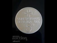 5 Swiss Francs, commemorative coin