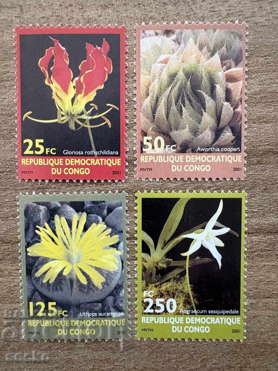 ДР Конго - Цъфнали растения (2002) MNH