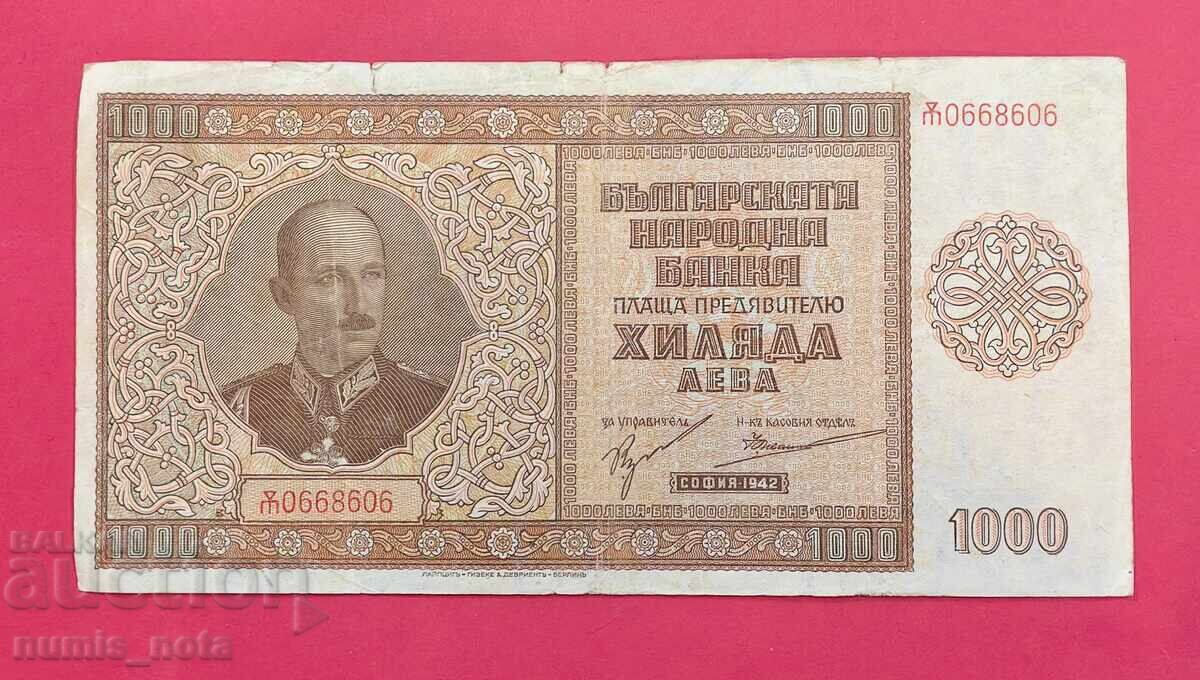 1000 BGN 1942 έτος Βουλγαρία - έναρξη από 1 σεντ.