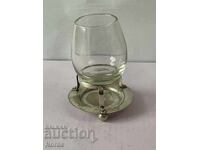 Δίσκος με ασημένια βάση