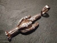 Colier, pandantiv mare Cactus cu ștanță 925, 7.11.2025