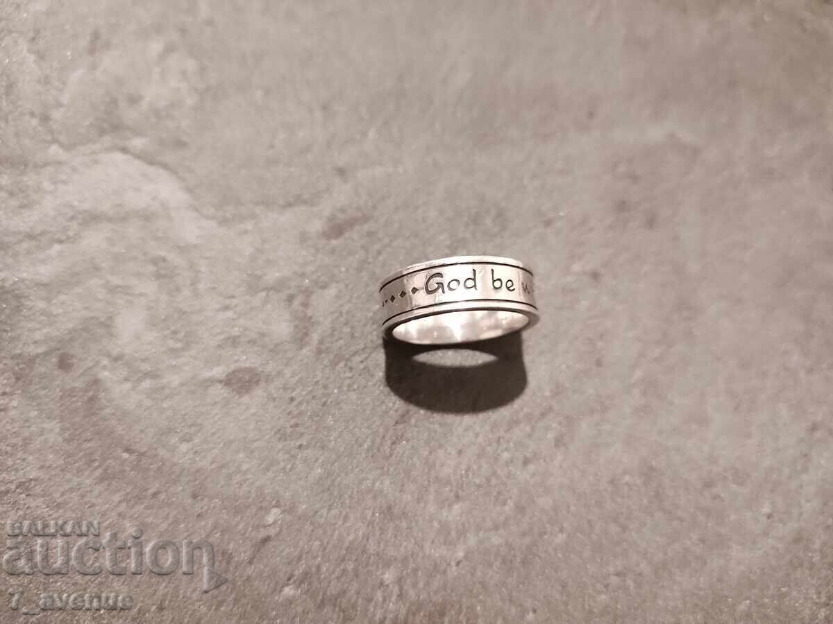 Сребърен пръстен Got be with us together ...925, 7.11.2025