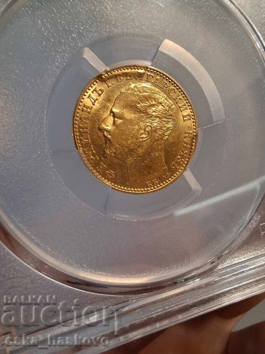 BZȚ! CADOU DE CRĂCIUN! 10 leva 1894 MS62 PCGS - 10 BZȚ! CADOU DE CRĂCIUN! 10 leva 1894 MS62 PCGS - 10