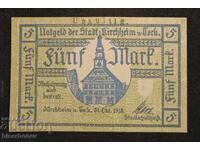 Germany, Germany, 5 Mark Kirchheim, 1918, UNC