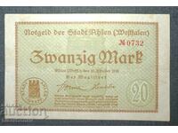 Germany, Germany, 20 Mark Aalen, 1918, VF/XF