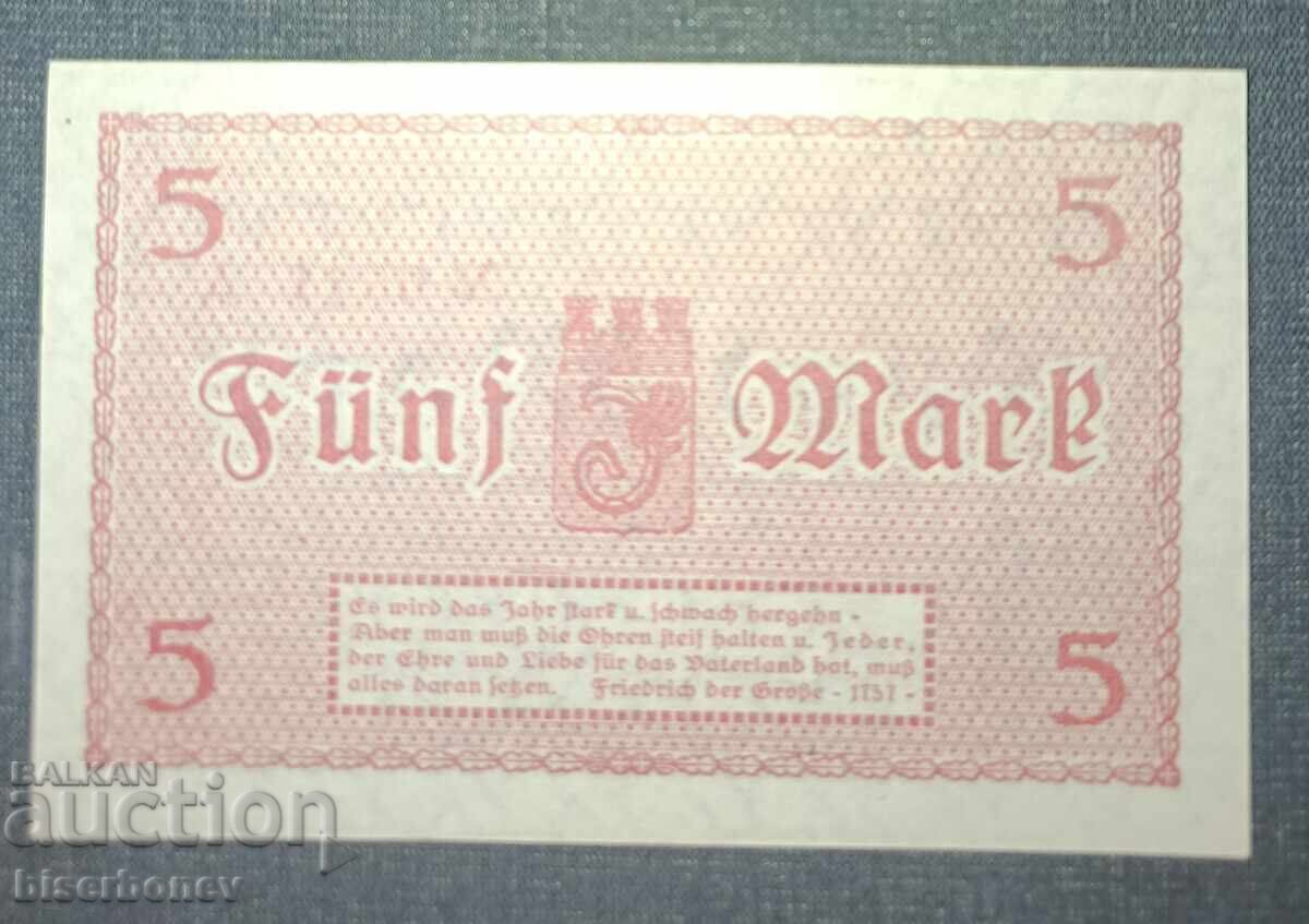 Germany, Germany, 5 Marks Aalen, 1918, UNC with price 10.00 BGN | € 5.11 Germany, Germany, 5 Marks Aalen, 1918, UNC with price 10.00 BGN | € 5.11