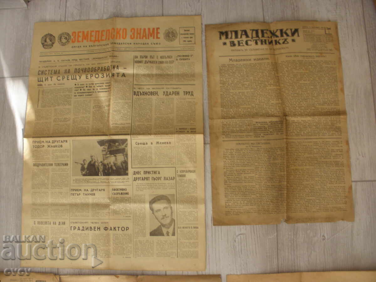 Λοτ Παλαιών Εφημερίδων Razvigor, Zemedelsko Zname - B.Z.C με τιμή € 1.53 | 2.99 BGN