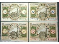 Germany, Germany, 10, 20, 25 and 50 Pfennig, 1918, UNC