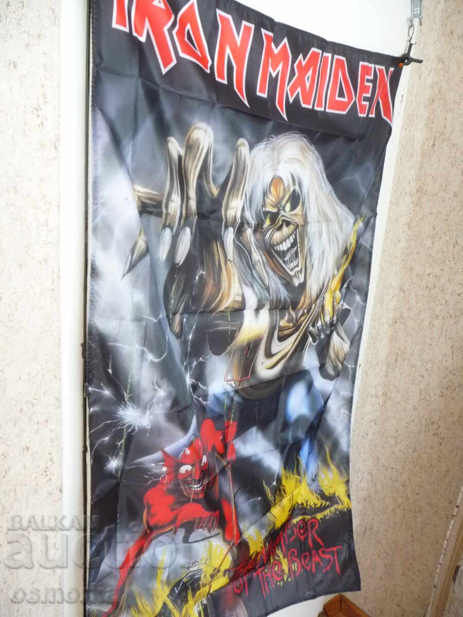 Σημαία Iron Maiden heavy metal συγκρότημα έμβλημα τέρας Eddie rock Σημαία Iron Maiden heavy metal συγκρότημα έμβλημα τέρας Eddie rock