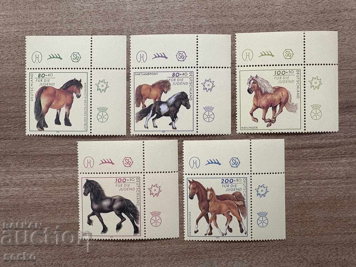 Германия - Благотворителни марки - Коне (1997) MNH
