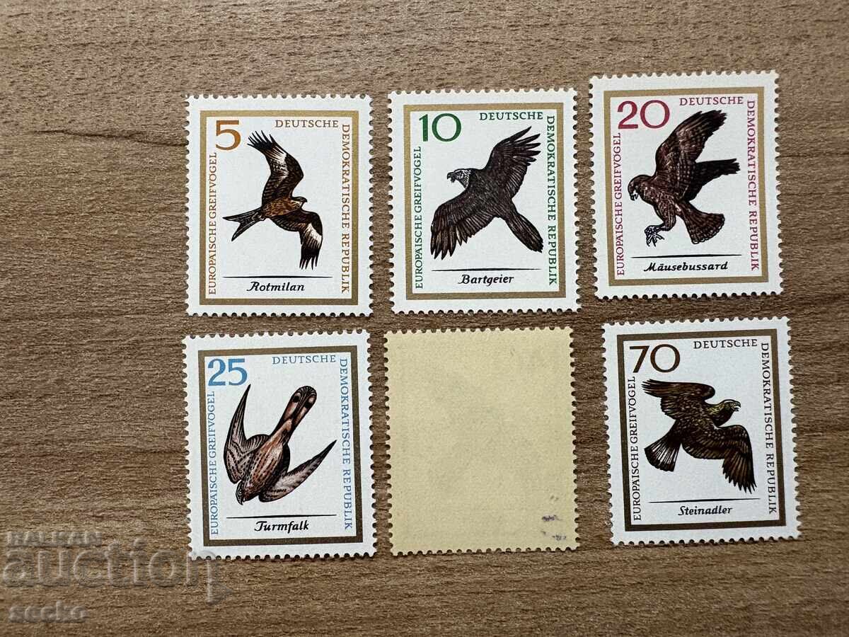 GDR - Ευρωπαϊκά αρπακτικά πτηνά (1965) MNH με τιμή 4.50 BGN | € 2.30 GDR - Ευρωπαϊκά αρπακτικά πτηνά (1965) MNH με τιμή 4.50 BGN | € 2.30