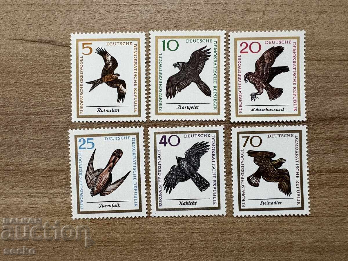 GDR - Ευρωπαϊκά αρπακτικά πτηνά (1965) MNH GDR - Ευρωπαϊκά αρπακτικά πτηνά (1965) MNH