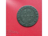France - Napoleon I - 10 Centimes 1808 T - Nantes - Very Fine/Fine