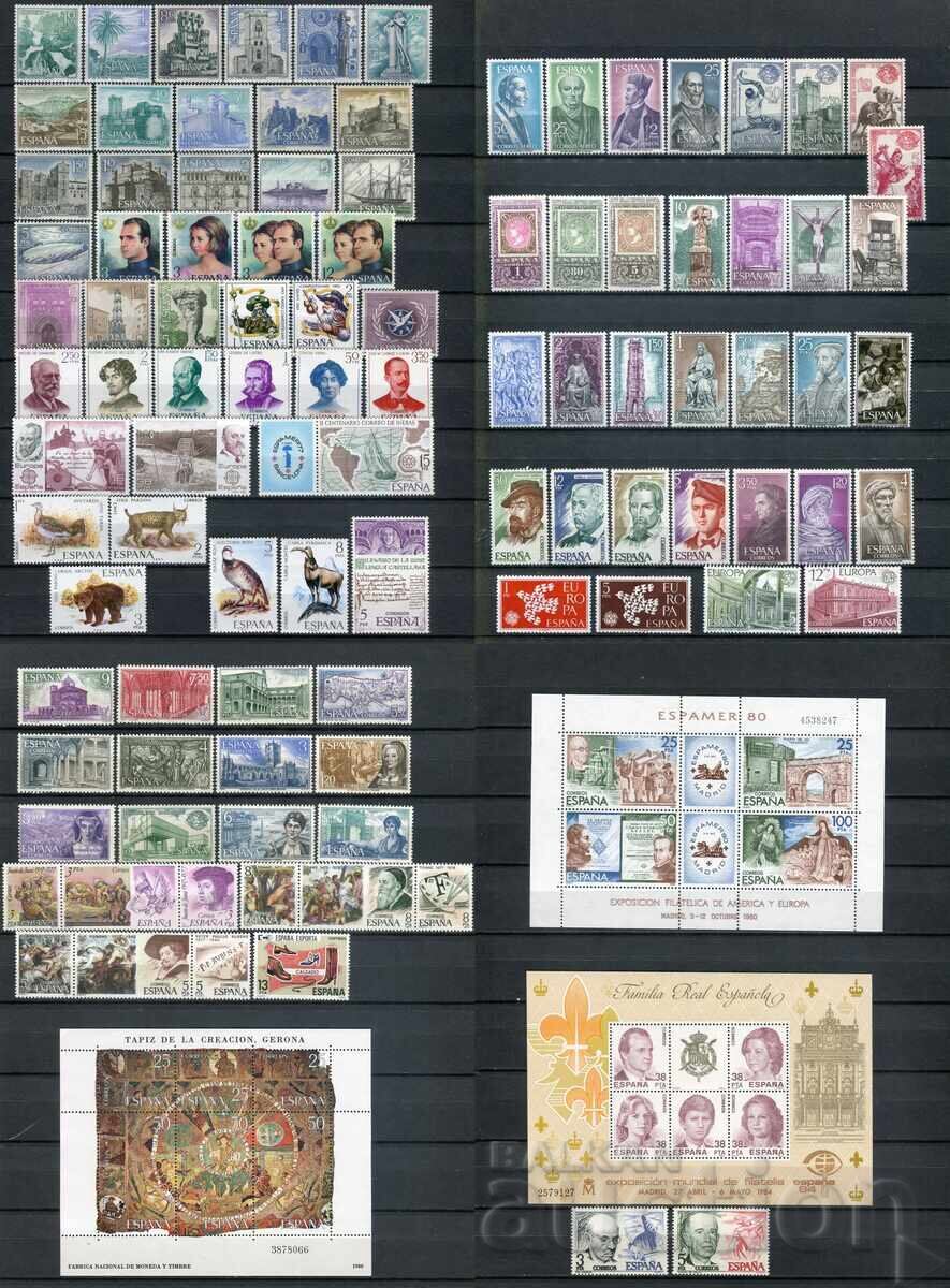 Ισπανία MnH - συλλογή 90+ καθαρών γραμματοσήμων και 3 μπλοκ