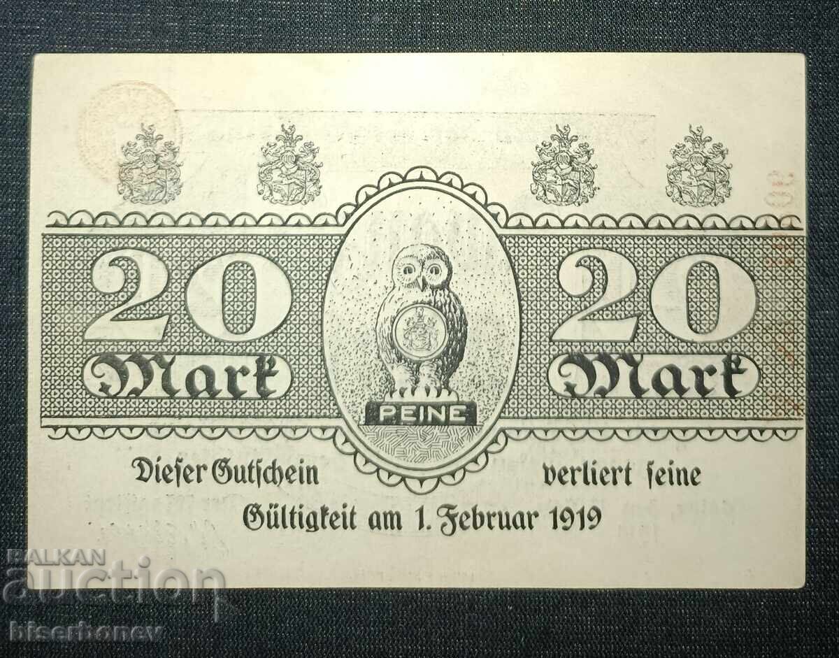 Germany, Germany, 20 Mark Paine, 1918, aUNC/UNC-1 with price 13.00 BGN | € 6.65 Germany, Germany, 20 Mark Paine, 1918, aUNC/UNC-1 with price 13.00 BGN | € 6.65