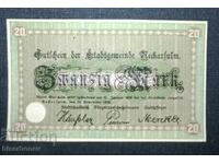Germania, Germania, 20 mărci Neckarsulm, 1918, UNC-1