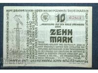 Γερμανία, Γερμανία, 10 μάρκα Στάινμπουργκ, 1918, XF+