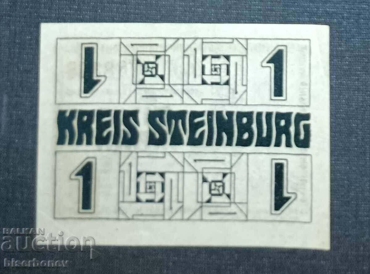 Γερμανία, Γερμανία, 1 μάρκο Σταϊνμπουργκ, 1918, UNC με τιμή 8.00 BGN | € 4.09 Γερμανία, Γερμανία, 1 μάρκο Σταϊνμπουργκ, 1918, UNC με τιμή 8.00 BGN | € 4.09