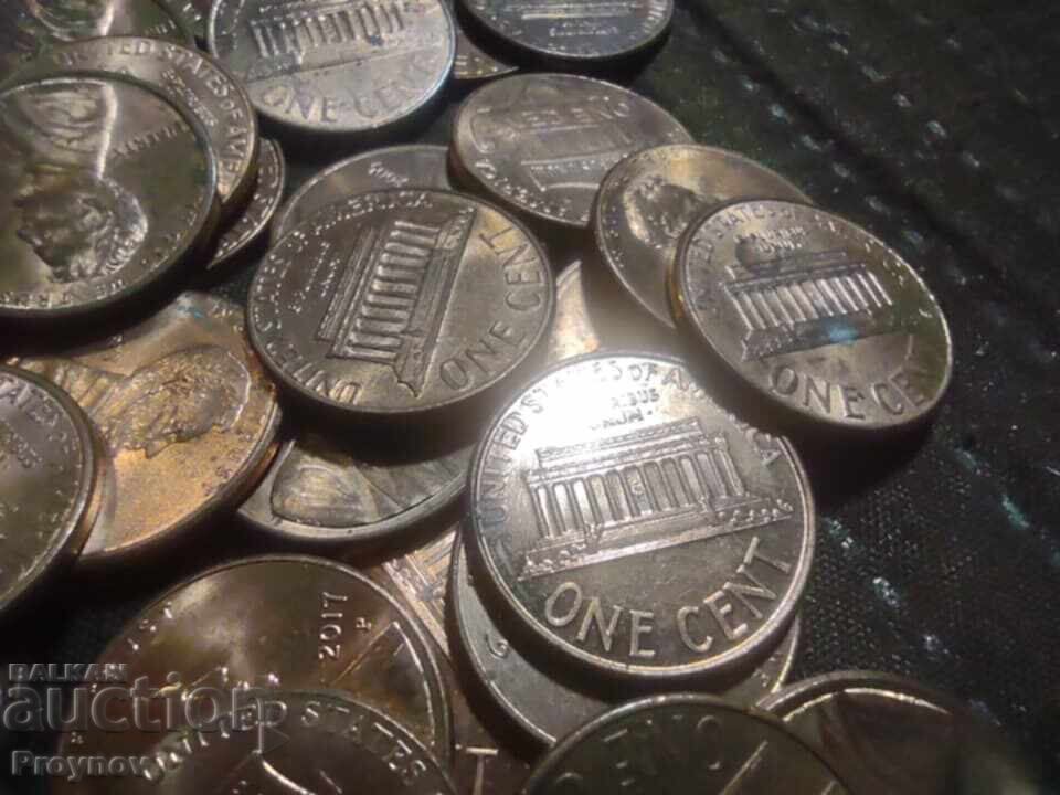 100 buc. Monede americane de 1 cent 50% reducere cu preț € 25.56 | 49.99 BGN