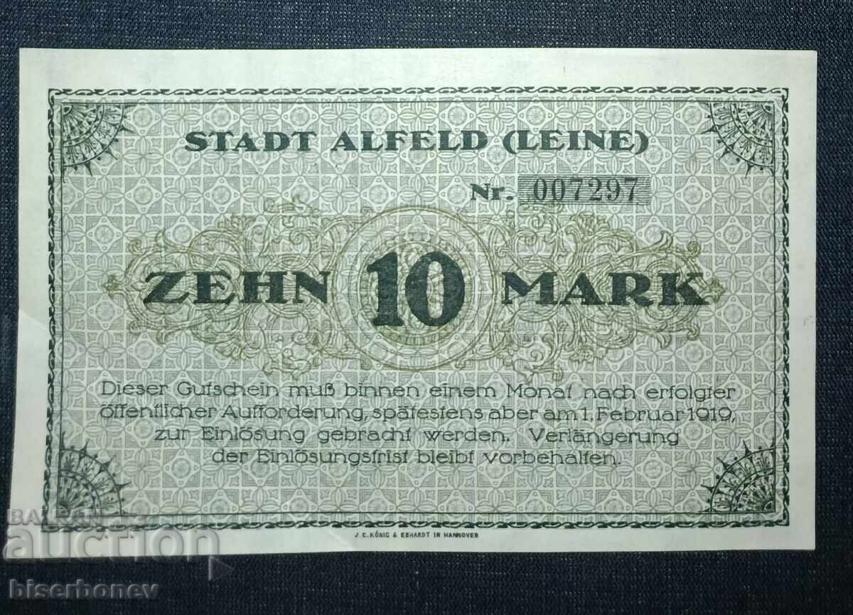 Germany, Germany, 10 Mark Alfeld, 1918, aUNC/UNC-1 with price 13.00 BGN | € 6.65 Germany, Germany, 10 Mark Alfeld, 1918, aUNC/UNC-1 with price 13.00 BGN | € 6.65