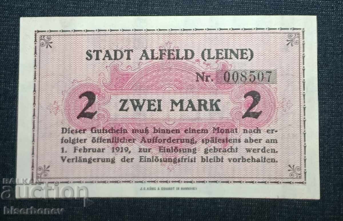 Germany, Germany, 2 Mark Alfeld, 1918, UNC with price 11.00 BGN | € 5.62