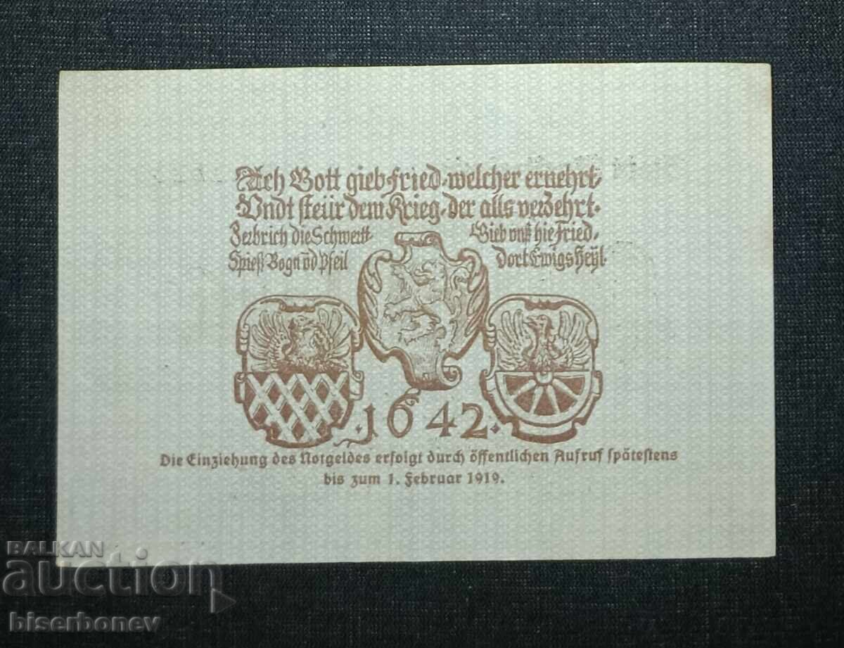 Germany, Германия, 10 марки Марктредвиц ,1918 г, XF/aUNC с цена 15.00 лв. | € 7.67