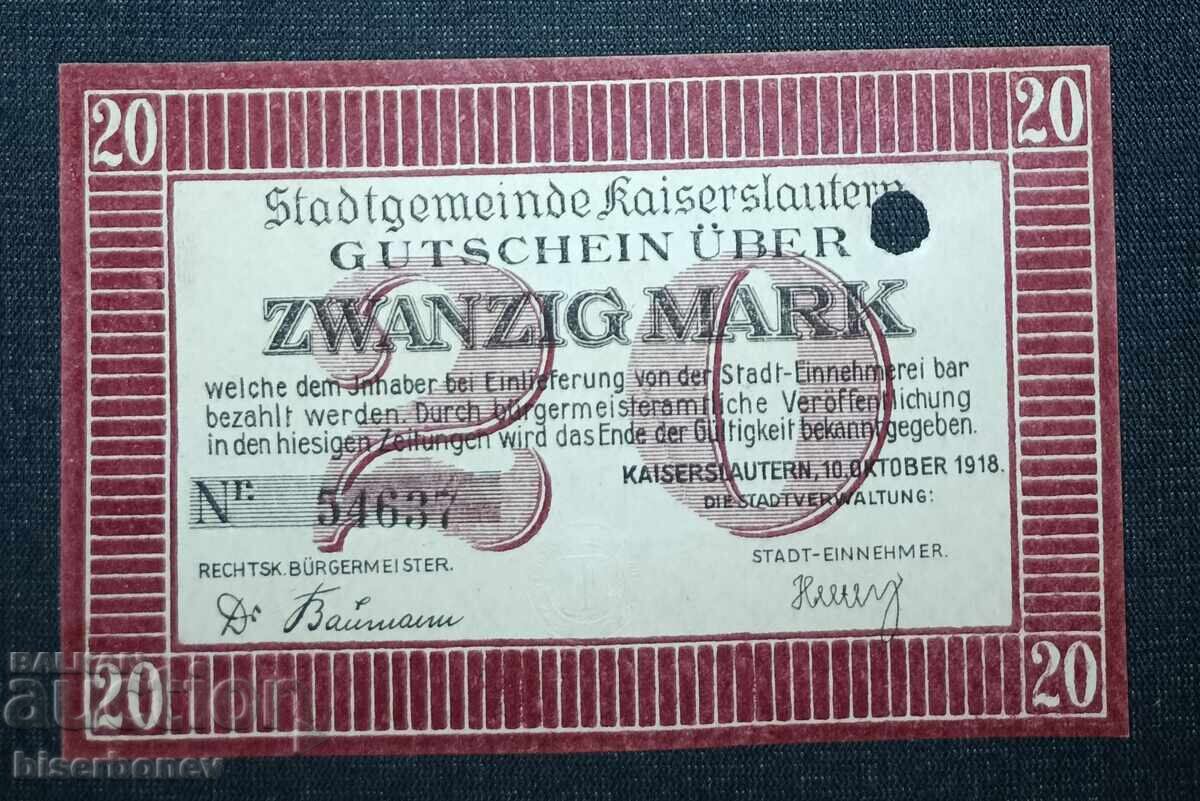 Germania, Germania, 5, 10 și 20 mărci Kaiserslautern aUNC - 6 Germania, Germania, 5, 10 și 20 mărci Kaiserslautern aUNC - 6